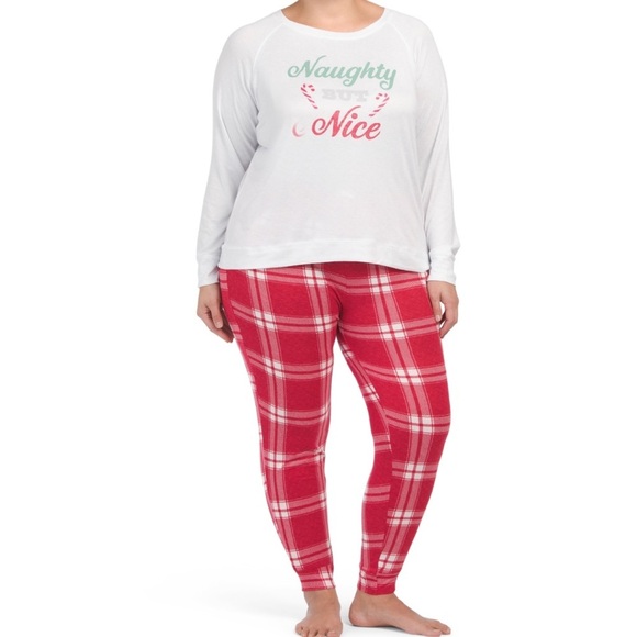 Jaclyn Intimates Naughty but Nice Plaid Pajama Set - Picture 1 of 6